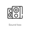 outline sound box vector icon. isolated black simple line element illustration from technology concept. editable vector stroke