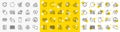 Outline Spanner, Usb stick and Voting ballot line icons. For web app. Vector