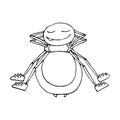 The outline of a spider in a cartoon style. Sketch. Vector isolated image.