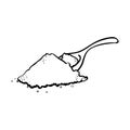 Outline spoon pile salt cooking Royalty Free Stock Photo