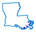 Outline of state of Louisiana