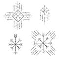 Black runic symbols dreamers