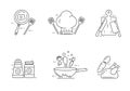 Outline style of cooking icon collection