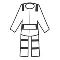 Outline suit uniform worker protective