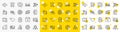 Outline Target, Feedback and Employee result line icons. For web app. Vector