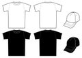 Outline template shirt and cap
