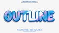 Outline text effect editable eps file Royalty Free Stock Photo