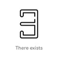 outline there exists vector icon. isolated black simple line element illustration from signs concept. editable vector stroke there Royalty Free Stock Photo