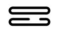 Outline of three parallel horizontal lines, representing equality or list , vector design Generative AI Royalty Free Stock Photo