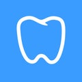 Outline tooth icon. Modern design.