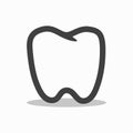 Outline tooth icon. Modern design.