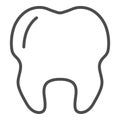 Outline tooth icon vector illustration, health icon, eps 8