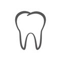 Outline tooth icon vector illustration on white background