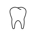 Outline tooth with root icon