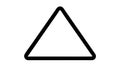 Outline Triangle Geometric Shape Element Icon, vector design Generative AI Royalty Free Stock Photo