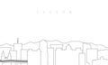 Outline Tucson skyline. Royalty Free Stock Photo