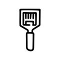 uncapping fork line vector doodle simple icon
