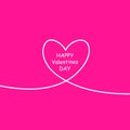 Outline Valentines day for Design, Website, Background, Banner. Heart Silhouette for greeting card or Premium flyer Royalty Free Stock Photo