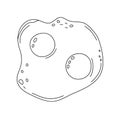 Outline vector of fried eggs, a staple breakfast item rich in protein and nutrients. Ideal for menu or poster design Royalty Free Stock Photo