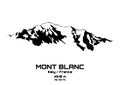 Vector illustration of Mont Blanc Royalty Free Stock Photo