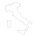 Outline vector Italy map