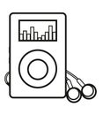 Outline vector mp3 player Royalty Free Stock Photo