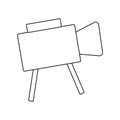Outline video camera Icon. Recorder symbol. Web button Royalty Free Stock Photo