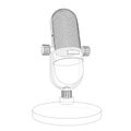 Outline vintage microphone