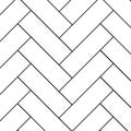 Outline vintage wooden floor herringbone parquet vector pattern. Illustration of flooring parquet design texture