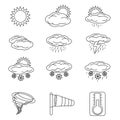 outline weather icon on white background