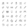 Outline web icon set - drawing tools Royalty Free Stock Photo