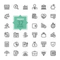 Outline web icons - money, finance, payments Royalty Free Stock Photo