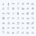 Outline web icons set - navigation