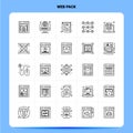 OutLine 25 Web Pack Icon set. Vector Line Style Design Black Icons Set. Linear pictogram pack. Web and Mobile Business ideas Royalty Free Stock Photo