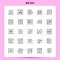 OutLine 25 Web Pack Icon set. Vector Line Style Design Black Icons Set. Linear pictogram pack. Web and Mobile Business ideas Royalty Free Stock Photo