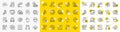 Outline Web photo, Internet and Qr code line icons. For web app. Vector