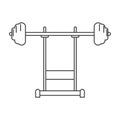 Outline weight barbell equipment fitness gym