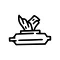 wet wipes line vector doodle simple icon