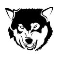 Outline wolf vector image.