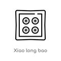 outline xiao long bao vector icon. isolated black simple line element illustration from food and restaurant concept. editable