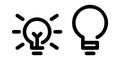 Outlined Bulb or Light Bubble Icons