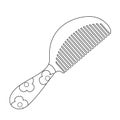 Outlined cartoon comb