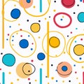 Outlined Circles And Lines And Small Breakouts Vector Background Style Royalty Free Stock Photo