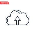 Outlined cloud icon with an upward arrow symbolizing cloud upload Royalty Free Stock Photo