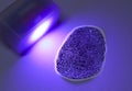 Outlined Colorful Lighted Fingerprint For Biometric Safe Protection