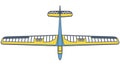 Outlined model glider, subtle airplane Royalty Free Stock Photo