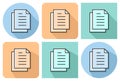 Outlined icon of documents stack