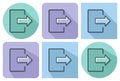 Outlined icon of exit