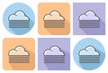 Outlined icon of foggy weather