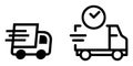 Outlined Icon Set: Express Delivery
